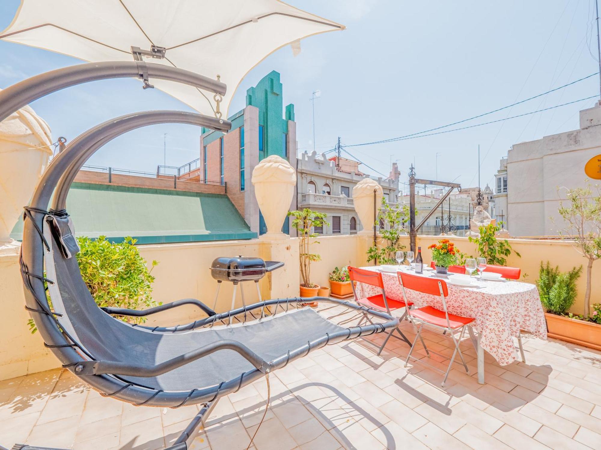Atico De Lujo Plaza Ayuntamiento Apartment บาเลนเซีย ภายนอก รูปภาพ